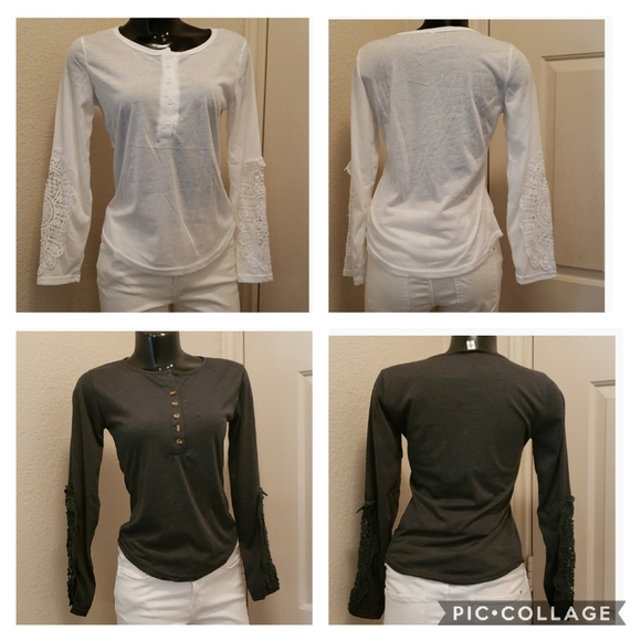 Cool Cube Tops - Cool Cube Blouse with Crochet Sleeves